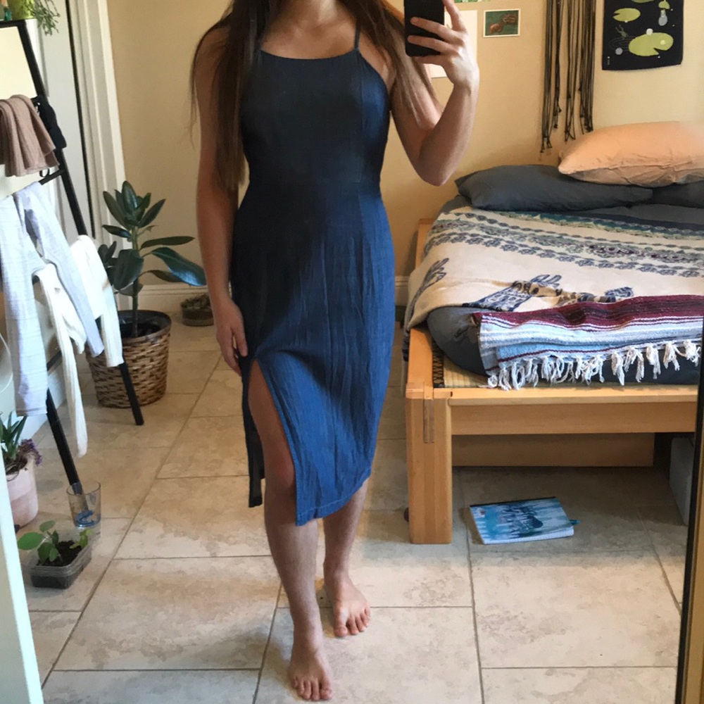 Cotton/Tencel Midi Dress